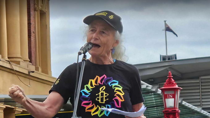 Amnesty International Aotearoa's people power manager Margaret Taylor