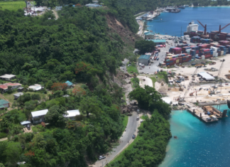 Slips from Vanuatu's earthquake today