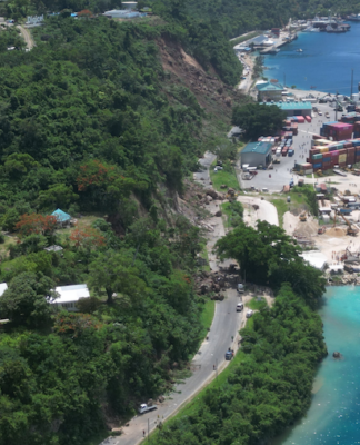 Slips from Vanuatu's earthquake today