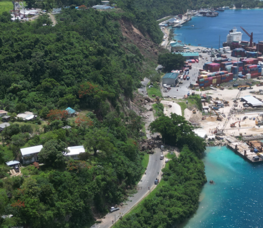 Slips from Vanuatu's earthquake today