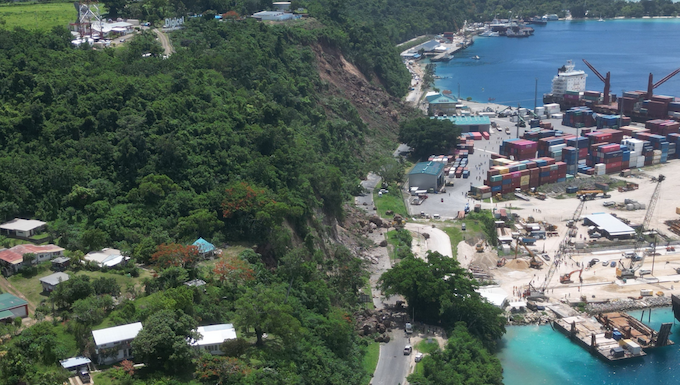 Slips from Vanuatu's earthquake today