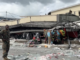 Rescue operations underway on a commercial building flattened by the earthquake in Vanuatu 17 Dec 2024