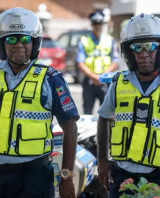 Vanuatu Police Force officers on deployment in Samoa for the CHOGM leaders’ meeting