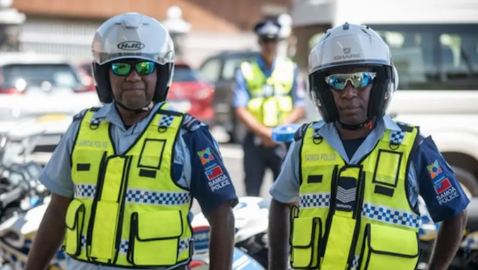 Vanuatu Police Force officers on deployment in Samoa for the CHOGM leaders’ meeting