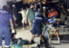 Paramedic teams from ProMedical Vanuatu treat victims of the earthquake in Port Vila on Tuesday