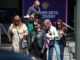 Staff leave the Newshub studio in central Auckland