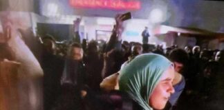 Palestinians celebrating after the announcement of a ceasefire in the 15-month Israeli war on Gaza