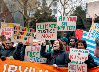 Pacific Islands climate justice protesters among those demonstrating at The Hague