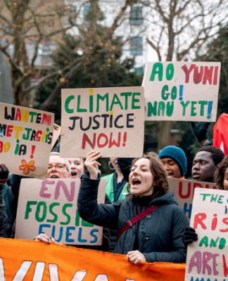 Pacific Islands climate justice protesters among those demonstrating at The Hague