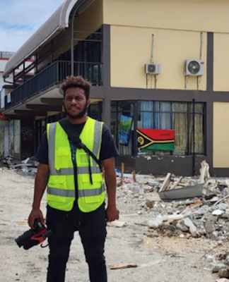 Ni-Vanuatu journalist Doddy Morris balances grief and duty in the aftermath of earthquake Vanuatu Daily Post journalist Doddy Morris