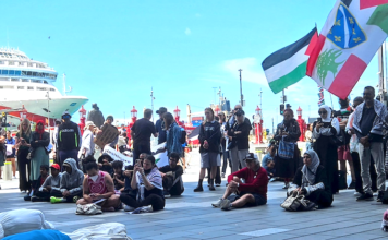 Israel orders patients, staff to ‘evacuate’ last two hospitals in northern Gaza siege Mock bodies on the pavement in Te Komititanga Square in the heart of Auckland's shopping precinct