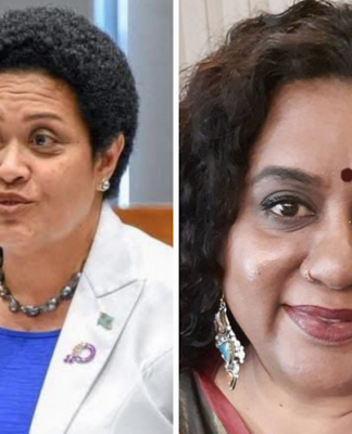Suva-based lawyer Sainiana Radrodro (left) and Fiji Women’s Rights Movement’s executive director Nalini Singh