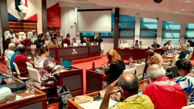 New Caledonia political crisis costs one third of multi-million French package The New Caledonia Congress in session in November 2024