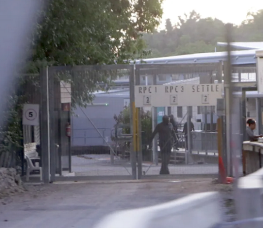 The entrance to Nauru's Regional Processing Centre One (RPC1) currently holding about 90 asylum seekers