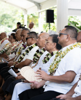 Samoan cabinet ministers at this week's swearing-in ceremony for the new ministers