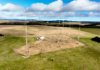 An aerial shot of the new 2024 RNZ Pacific transmitter