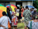 The Owen Hall polling station in Port Vila, Vanuatu, as the snap election got under way today