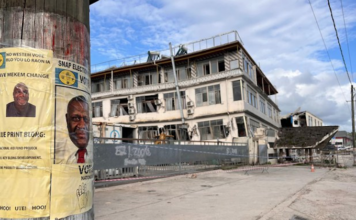 A candidate’s campaign poster for Vanuatu’s snap general election next week on January 16