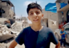 Abdullah Al-Yazouri, the 13-year-old boy who acts as narrator