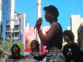 University students in Adelaide protesting over Israel's genocide in Gaza