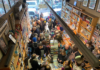 The Educational Bookshop in East Jerusalem is full with shoppers