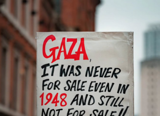 "Gaza isn't for sale" . . .