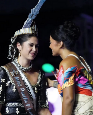 Miss Pacific Islands 2025, Litara Ieremia-Allan (left)
