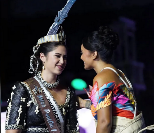 Miss Pacific Islands 2025, Litara Ieremia-Allan (left)