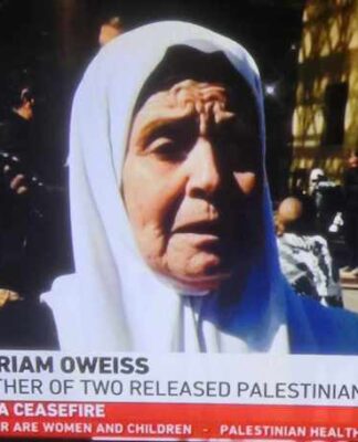 A Palestinian mother, Mariam Oweiss, speaking about her two sons
