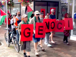 Protesters against Israeli genocide in Nelson today