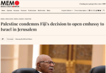 Fij's planned Jerusalem move . . . illegal under international law