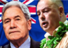 NZ Foreign Minister Winston Peters (left) and Cook Islands Prime Minister Mark Brown