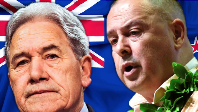 Mark Brown on China deal: ‘No need for NZ to sit in the room with us’ NZ Foreign Minister Winston Peters (left) and Cook Islands Prime Minister Mark Brown