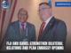 Prime Minister Sitiveni Rabuka (left) with Israeli Foreign Minister Sa’ar Gideon Moshe in Munich