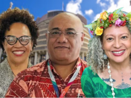 Aotearoa Tongan Response Group's Anahila Kanongata'a (from left), Pakilau Manase Lua and Karlo Mila