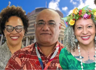 Aotearoa Tongan Response Group's Anahila Kanongata'a (from left), Pakilau Manase Lua and Karlo Mila