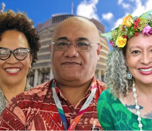 Aotearoa Tongan Response Group's Anahila Kanongata'a (from left), Pakilau Manase Lua and Karlo Mila