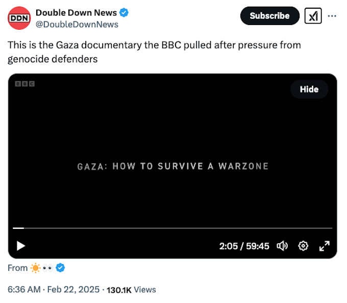 How to watch the Gaza documentary