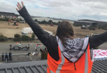 New Zealand protesters scale Christchurch arms company building accused over supplying sniper scopes