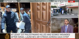 How Al Jazeera today reported the resumption of Israeli air strikes on Gaza