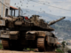 An Israeli tank in an intimidating move in the occupied West Bank