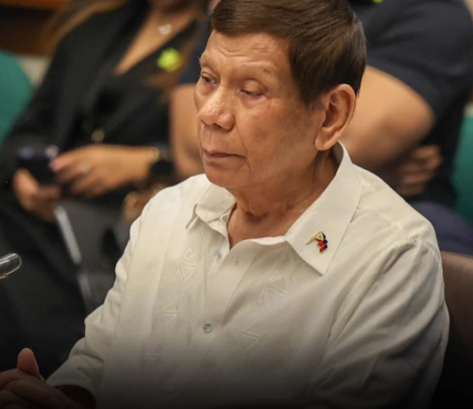 Arrested former President Rodrigo Duterte of the Philippines