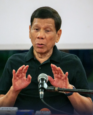 Arrested Former Philippines President Rodrigo Duterte