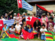 Participants at a Pacific Islands Festival in Europe show their support for the Free West Papua campaign