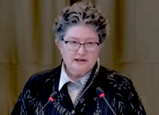 Swedish lawyer and diplomat Elinor Hammarskjold opens by presenting evidence for the United Nations