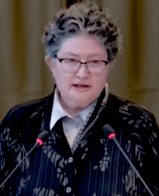 Swedish lawyer and diplomat Elinor Hammarskjold opens by presenting evidence for the United Nations
