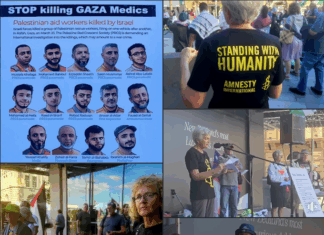 A recent solidarity protest for Gaza in Auckland's "Palestine Corner"