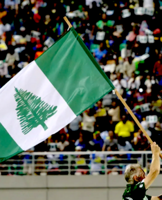 ‘Not an extension of Australia’ – Trump’s tariffs ‘reinforces’ Norfolk Island’s independence hopes The Norfolk Island flag at the 2023 Pacific Games