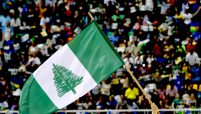 The Norfolk Island flag at the 2023 Pacific Games
