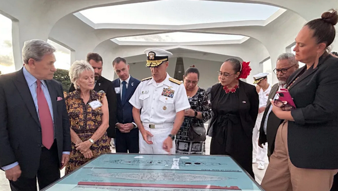 NZ Foreign Minister Winston Peters and his delegation in Hawai'i